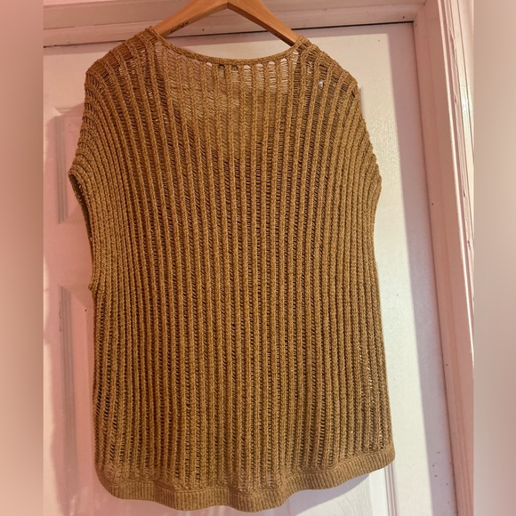 Lafayette 148 silk cotton sleeveless crochet top - Picture 3 of 5